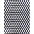 Natural Hide Hand-Tufted Leather Hide Silver/Blue 9'6