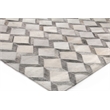 Natural Hide Hand-Tufted Leather Hide Ivory/Silver 5'x8' Area Rug