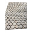 Natural Hide Hand-Tufted Leather Hide Ivory/Silver 5'x8' Area Rug