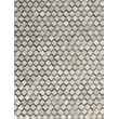 Natural Hide Hand-Tufted Leather Hide Ivory/Silver 5'x8' Area Rug