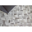 Natural Hide Hand-Tufted Leather Hide Silver 11'6