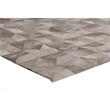 Natural Hide Hand-Tufted Leather Hide Silver 5'x8' Area Rug