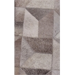 Natural Hide Hand-Tufted Leather Hide Silver 5'x8' Area Rug