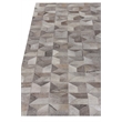 Natural Hide Hand-Tufted Leather Hide Silver 5'x8' Area Rug