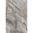 Natural Hide Hand-Tufted Leather Hide Silver 5'x8' Area Rug