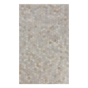 Natural Hide Hand-Tufted Leather Hide Ivory/Multi 8'x11' Area Rug