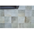 Natural Hide Hand-Tufted Leather Hide Silver 9'6