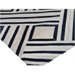 Natural Hide Hand-Tufted Leather Hide Ivory/Blue/Multi 5'x8' Area Rug