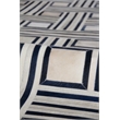 Natural Hide Hand-Tufted Leather Hide Ivory/Blue/Multi 5'x8' Area Rug