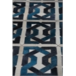 Natural Hide Hand-Tufted Leather Hide Ivory/Navy/Blue 5'x8' Area Rug