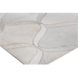 Natural Hide Hand-Tufted Leather Hide Silver/Ivory 9'6