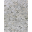Natural Hide Hand-Tufted Leather Hide Silver/Ivory 9'6