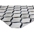 Natural Hide Hand-Tufted Leather Hide Silver/Blue 11'6