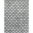 Natural Hide Hand-Tufted Leather Hide Silver/Blue 11'6