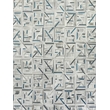Natural Hide Hand-Tufted Leather Hide Silver/Blue 13'x14' Area Rug