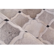 Natural Hide Hand-Tufted Leather Silver/Ivory/Dark Gray 13'6