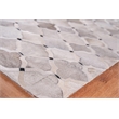 Natural Hide Hand-Tufted Leather Hide Silver/Ivory/Dark Gray 5'x8' Area Rug