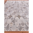 Natural Hide Hand-Tufted Leather Hide Silver/Ivory/Dark Gray 5'x8' Area Rug