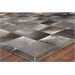 Natural Hide Hand-Tufted Leather Hide Gray 13'6