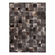 Natural Hide Hand-Tufted Leather Hide Gray 13'6