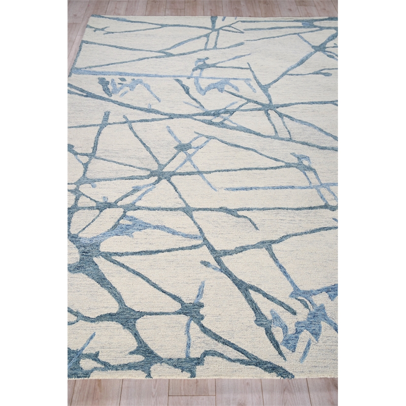 Mystic Hand-Tufted New Zealand Wool Blue/Silver 8'x10' Area Rug