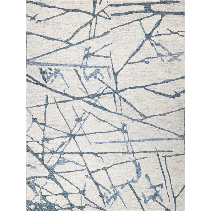 Mystic Hand-Tufted New Zealand Wool Blue/Silver 8'x10' Area Rug