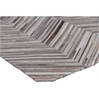 Natural Hide Hand-Tufted Leather Hide Gray/Ivory 8'x11' Area Rug
