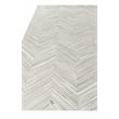 Natural Hide Hand-Tufted Leather Hide Silver 11'6