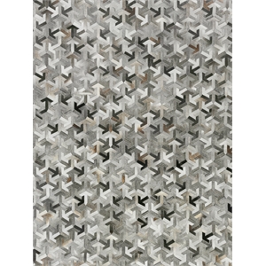 Natural Hide Hand-Tufted Leather Hide Gray 8'x10' Area Rug