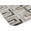 Natural Hide Hand-Tufted Leather Hide Silver/Ivory 11'6