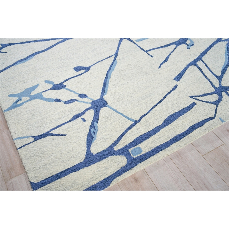Mystic Hand-Tufted New Zealand Wool Navy 10'x10' Square Area Rug