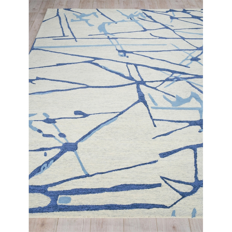 Mystic Hand-Tufted New Zealand Wool Navy 10'x10' Square Area Rug