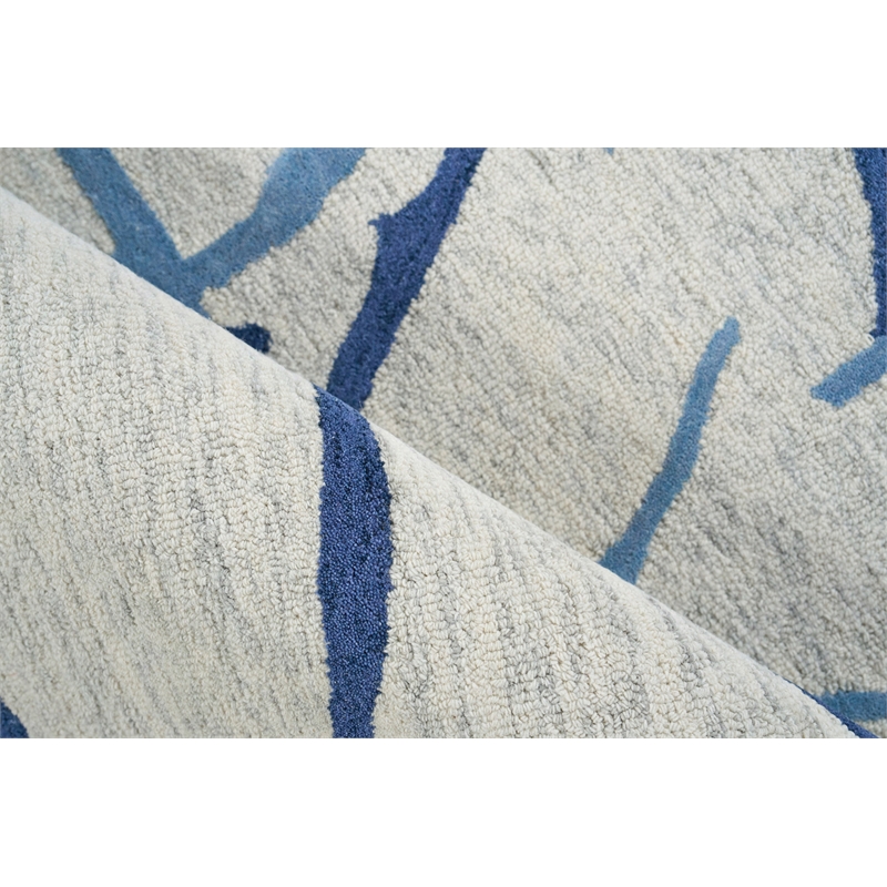 Mystic Hand-Tufted New Zealand Wool Navy 10'x10' Square Area Rug