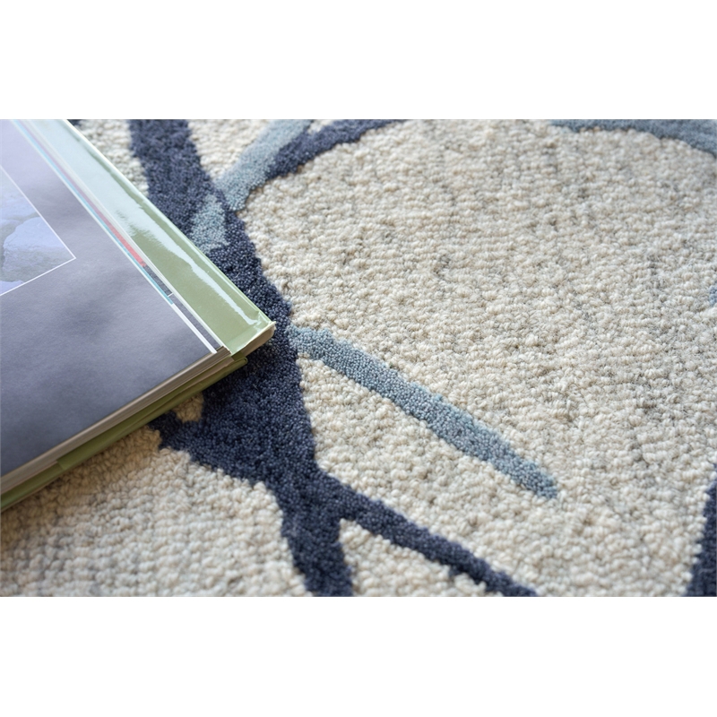 Mystic Hand-Tufted New Zealand Wool Navy 10'x10' Square Area Rug