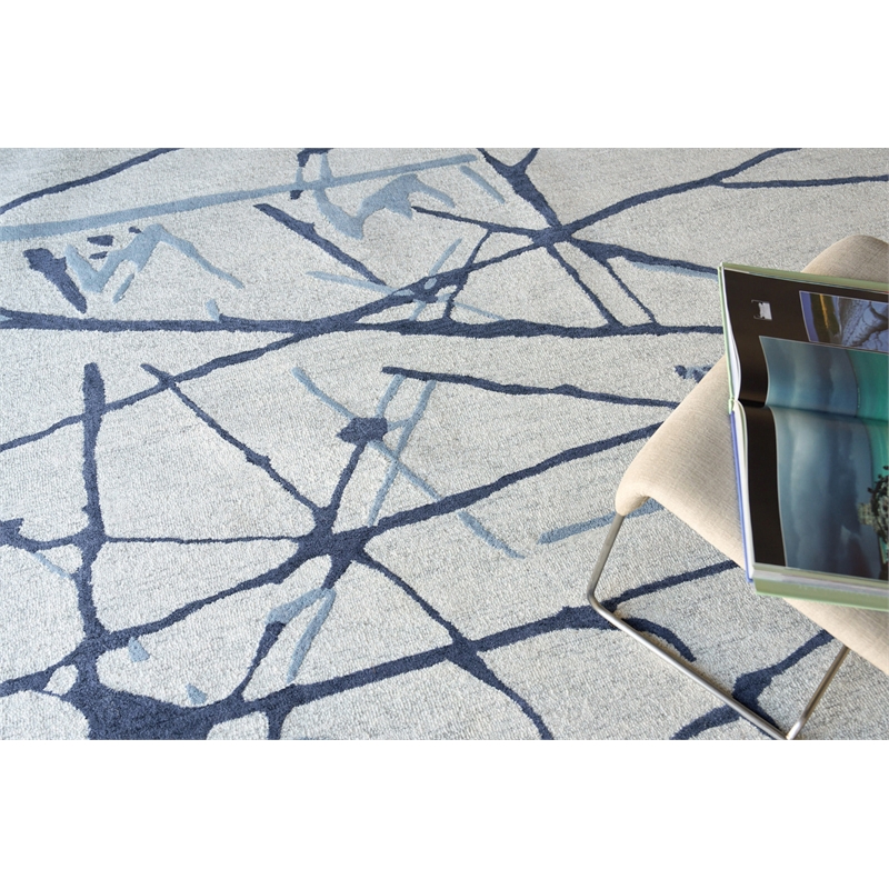 Mystic Hand-Tufted New Zealand Wool Navy 14'x18' Area Rug