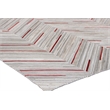 Natural Hide Hand-Tufted Leather Hide Ivory/Beige/Red/Multi 11'6