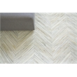 Natural Hide Hand-Tufted Leather Hide Silver 9'6