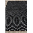 Natural Hide Hand-Tufted Leather Hide Black/Ivory 11'6