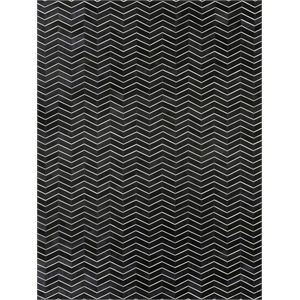 Natural Hide Hand-Tufted Leather Hide Black/Ivory 11'6&quotx14'6&quot Area Rug