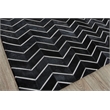 Natural Hide Hand-Tufted Leather Hide Black/Ivory 5'x8' Area Rug