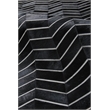 Natural Hide Hand-Tufted Leather Hide Black/Ivory 5'x8' Area Rug