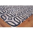 Natural Hide Hand-Tufted Leather Hide Silver/Blue 13'6