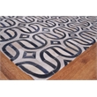 Natural Hide Hand-Tufted Leather Hide Silver/Blue 9'6