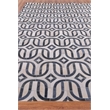 Natural Hide Hand-Tufted Leather Hide Silver/Blue 9'6