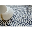 Natural Hide Hand-Tufted Leather Hide Silver/Blue 9'6