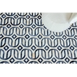 Natural Hide Hand-Tufted Leather Hide Silver/Blue 9'6