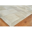 Natural Hide Hand-Tufted Leather Hide White 9'6