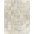 Natural Hide Hand-Tufted Leather Hide White 9'6