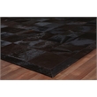 Natural Hide Hand-Tufted Leather Hide Black 6'6
