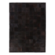Natural Hide Hand-Tufted Leather Hide Black 6'6